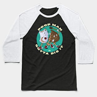 Poop Man Baseball T-Shirt